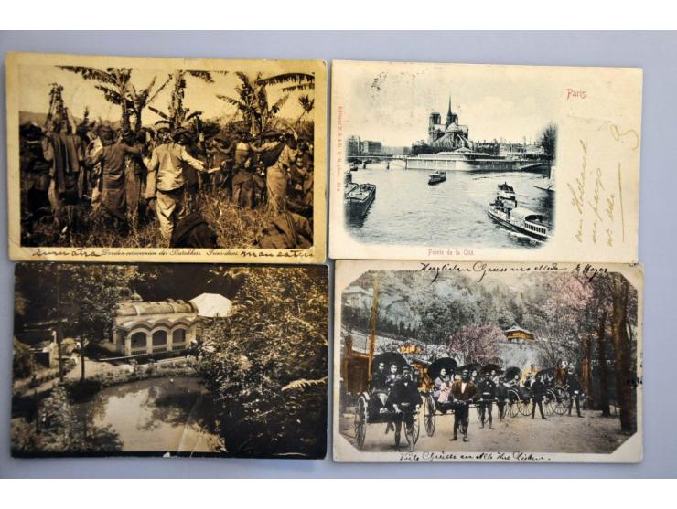 collectie ca. 160 ex. oude en zeer oude met beter en leuke frankeringen in 2 albums