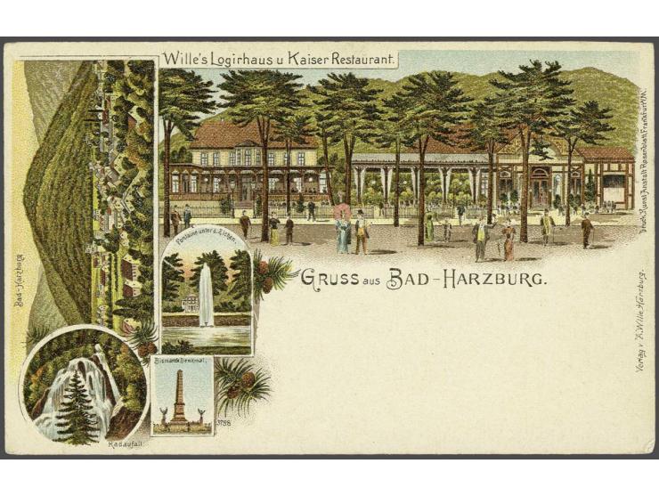 192 ex. oude en zeer oude met beter o.a. litho kaarten in album