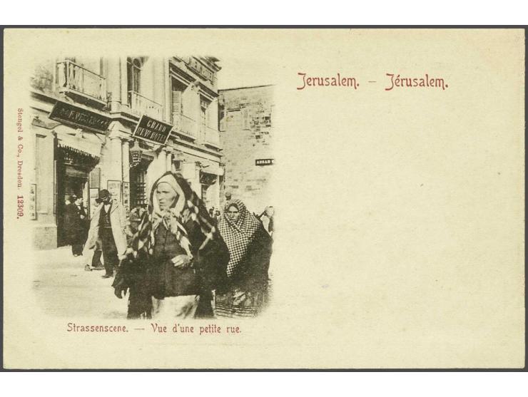 Judaica ca. 200 ex. Jerusalem oude en zeer oude met beter en iets poststukken in album