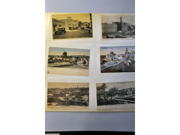 Judaica ca. 200 ex. Jerusalem oude en zeer oude met beter en iets poststukken in album