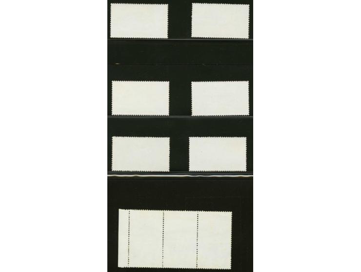 50th Anniversary Communist Party 4 - 22 fen including unfolded strip of 3 with sheet margin, very fine, cat.v. 500