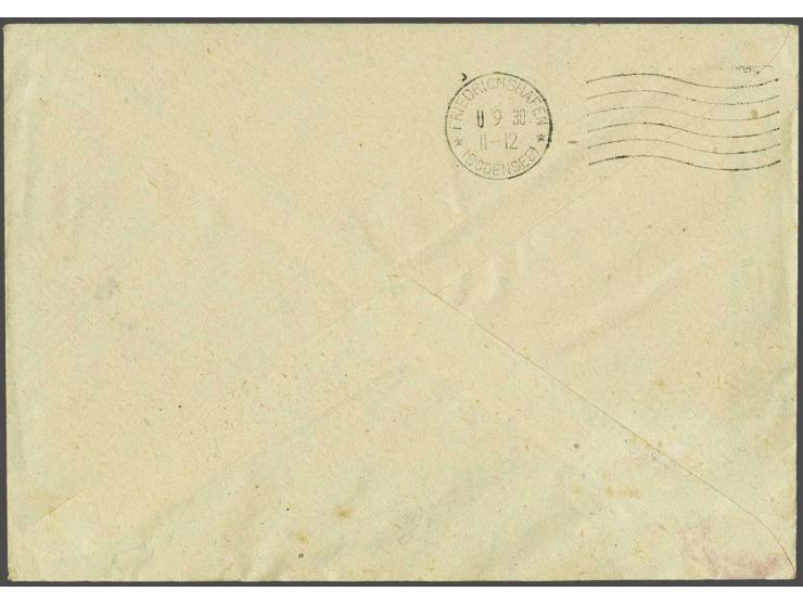Rußlandfahrt 1930. Cover franked with the 80 kopeke perforated 12½ and the autographs of pilots Sammt and Schüler, very fine