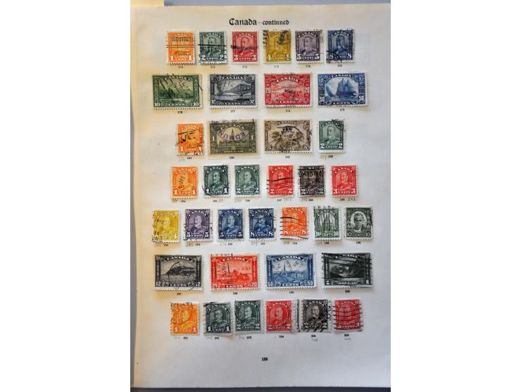 good collection 1851-1936 used with many better ex. (Jubilee up to $4) and sets on album leaves and stock pages 