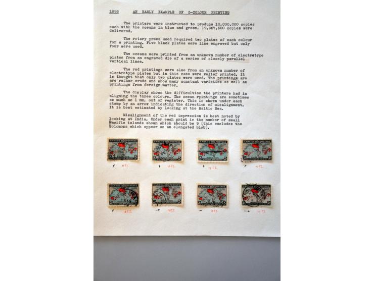 specialized collection of SG 166 - 168, on types, colors etc, */used including 18 covers