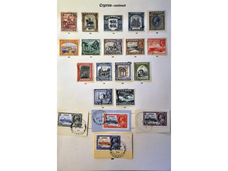 good collection 1880-1935 used with many better ex. and sets on album leaves and stockpage 