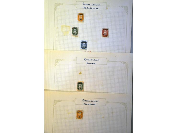 Postoffices in China, Crete and Levant, collection used and */** with better material and some overprint varieties on album l