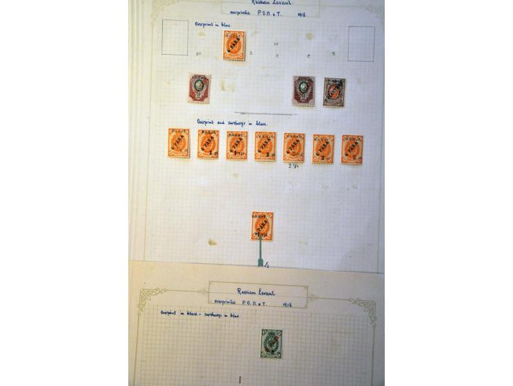 Postoffices in China, Crete and Levant, collection used and */** with better material and some overprint varieties on album l