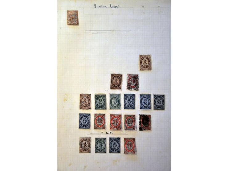 Postoffices in China, Crete and Levant, collection used and */** with better material and some overprint varieties on album l