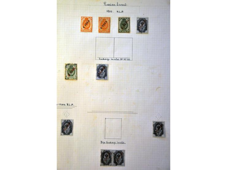 Postoffices in China, Crete and Levant, collection used and */** with better material and some overprint varieties on album l