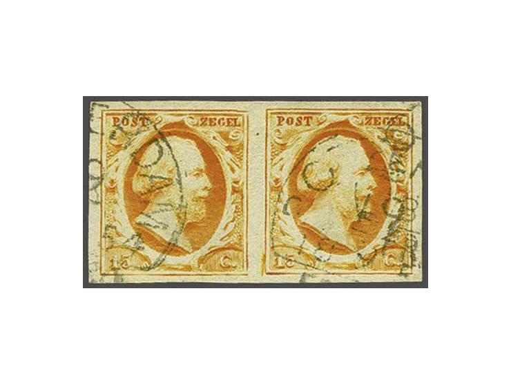 15 cent donkeroranje pos. 58-59 in paar, pracht ex.