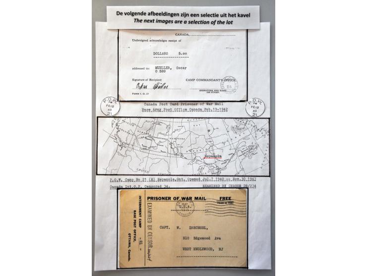 World War II, collection with a.o. POW post, slogans and lots of documentation in 5 binders