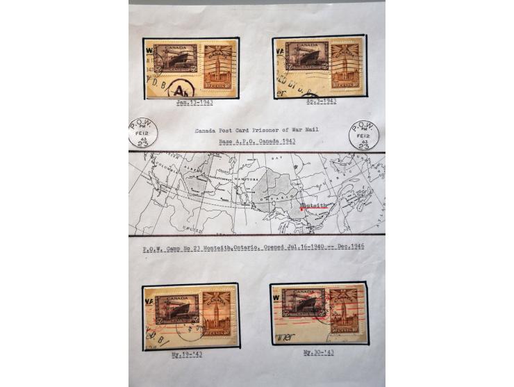 World War II, collection with a.o. POW post, slogans and lots of documentation in 5 binders