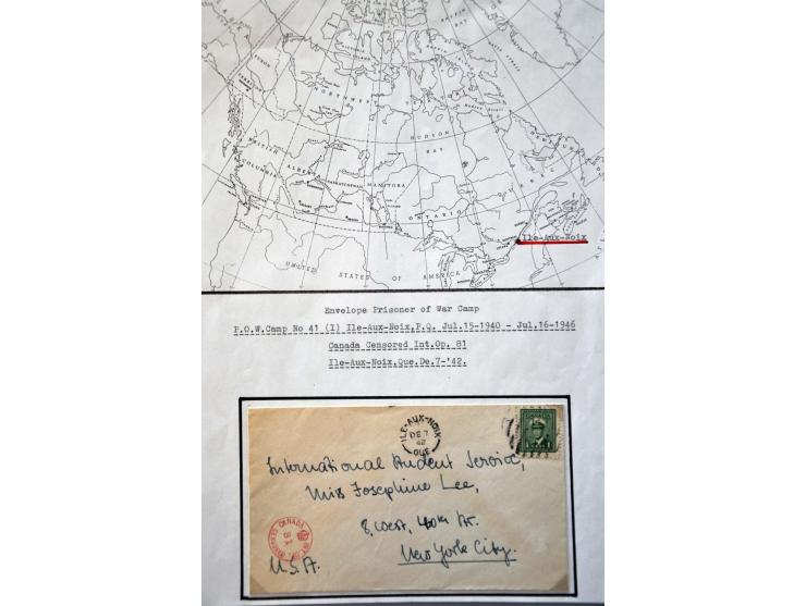 World War II, collection with a.o. POW post, slogans and lots of documentation in 5 binders