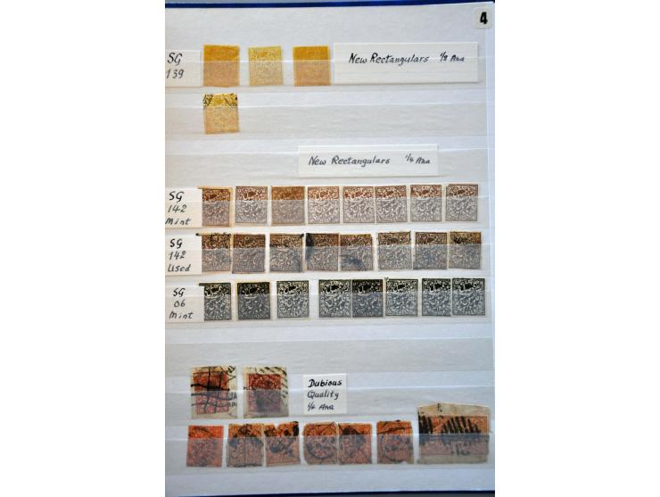 collection 1866-1894 used and */** including duplicates and forgeries in 2 stockbooks and small box
