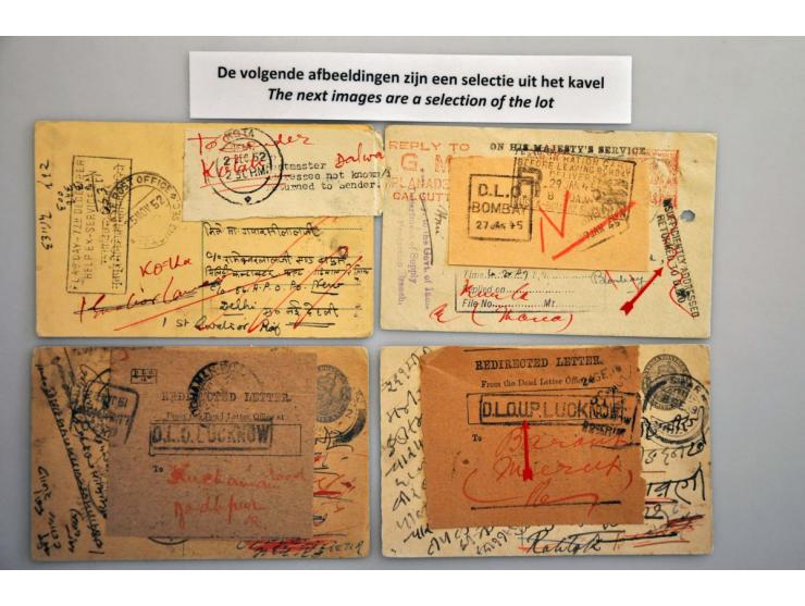collection of letters of the D.L.O./ Dead Letter Organisation, approx. 40 items with description, in small album 