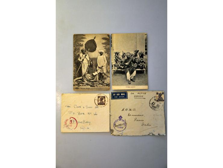 collection of covers and postal stationery, used and unused, some with militairy censors and FPO cancels, in small album