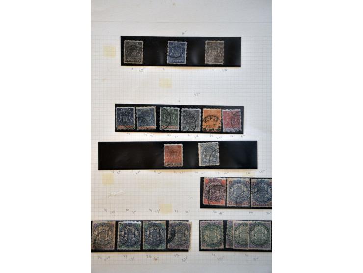 collection including Northern and Southern Rhodesia with better stamps (Rhodesia SG 204 * signed Holcombe) in KaBe album and 