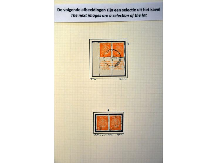 specialised collection starting in 1948 with perforation varieties, plateflaws, mirrorprints, some missing colours etc. in al