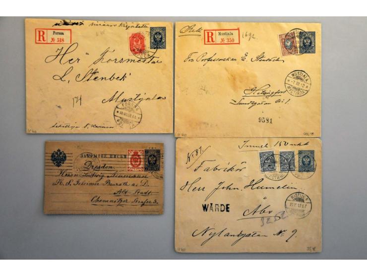 collection of about 200 covers/postal stationery ca. 1860-1990 with better items in binder