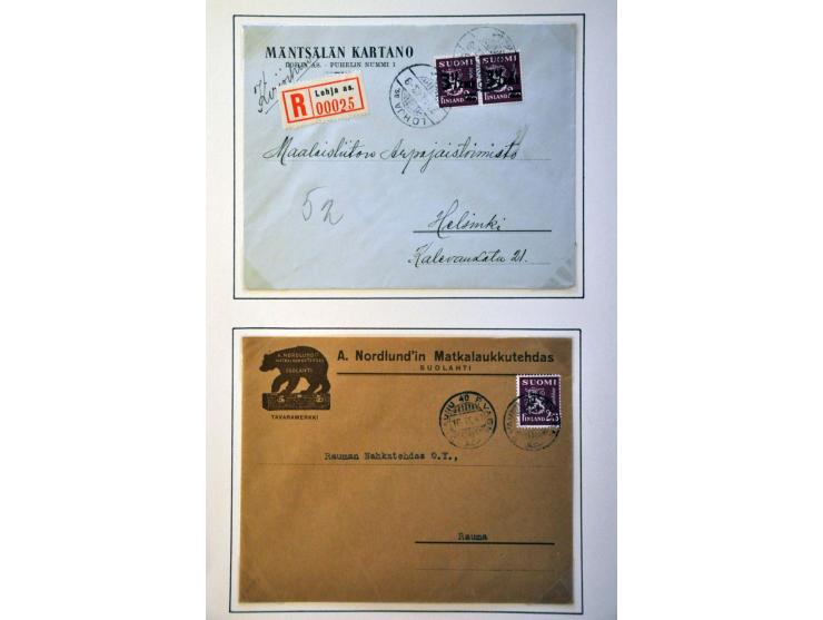 collection of about 200 covers/postal stationery ca. 1860-1990 with better items in binder