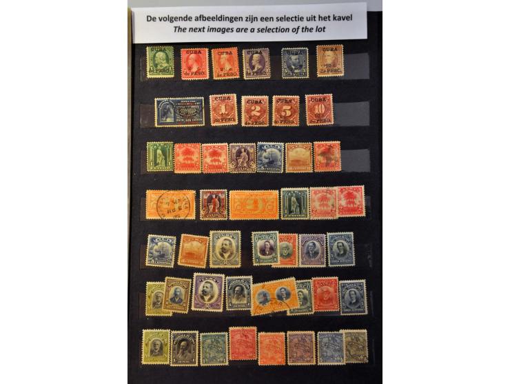 collection 1899-1977 */** in 2 Schaubek albums and stockbook. Older part many better sets stuck on paper!