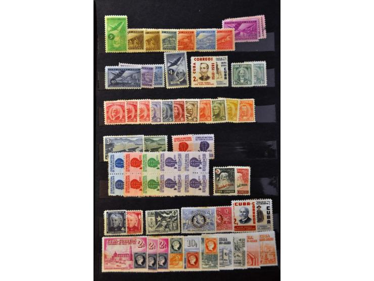 collection 1899-1977 */** in 2 Schaubek albums and stockbook. Older part many better sets stuck on paper!