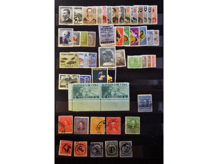 collection 1899-1977 */** in 2 Schaubek albums and stockbook. Older part many better sets stuck on paper!