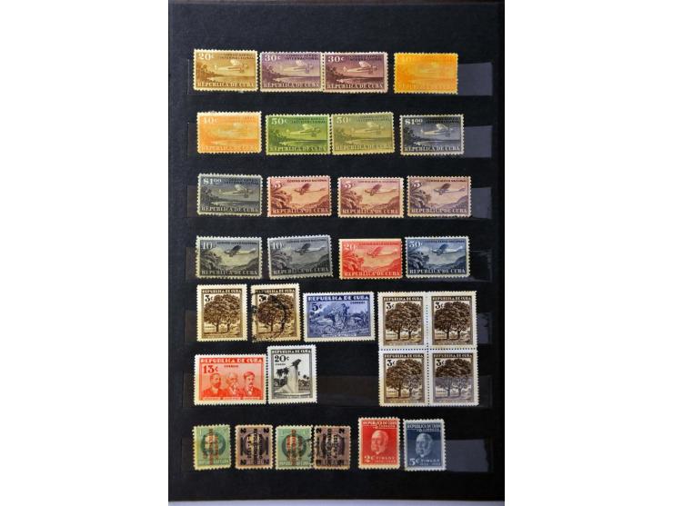 collection 1899-1977 */** in 2 Schaubek albums and stockbook. Older part many better sets stuck on paper!