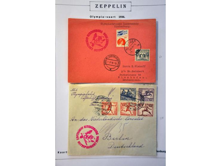 collection of about 130 Zeppelin covers including better flights and frankings, Treatypost, registered etc. on album leaves i