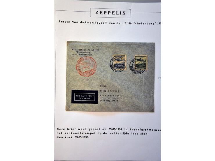 collection of about 130 Zeppelin covers including better flights and frankings, Treatypost, registered etc. on album leaves i