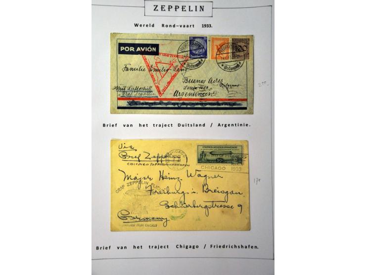 collection of about 130 Zeppelin covers including better flights and frankings, Treatypost, registered etc. on album leaves i