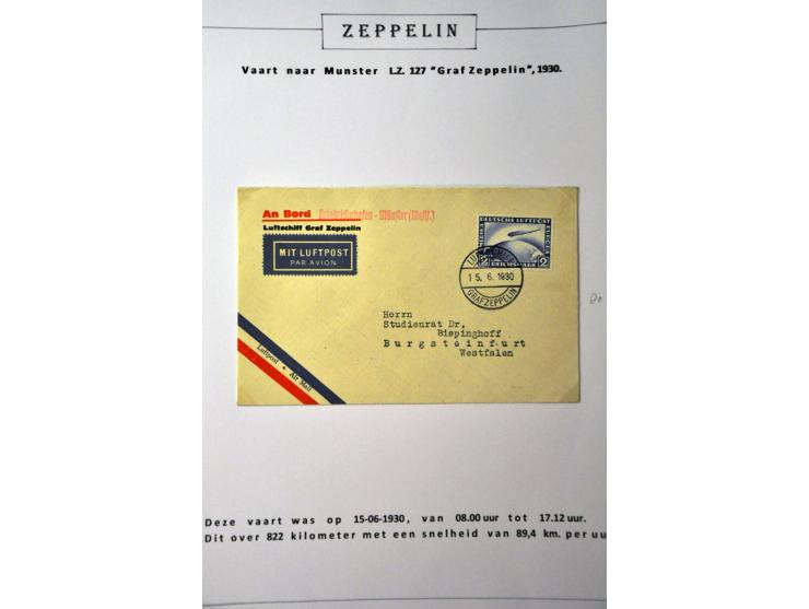 collection of about 130 Zeppelin covers including better flights and frankings, Treatypost, registered etc. on album leaves i