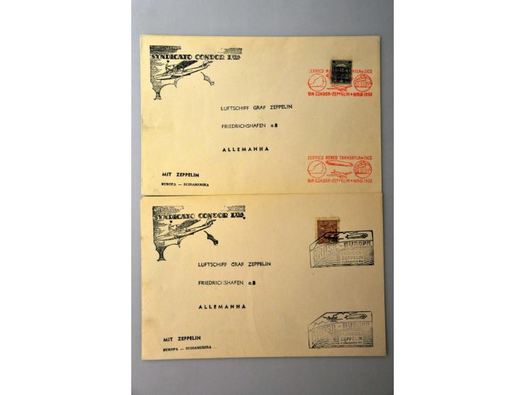 collection of about 130 Zeppelin covers including better flights and frankings, Treatypost, registered etc. on album leaves i