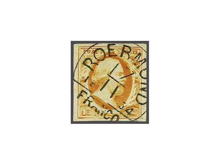 Roermond C groot (Ey 200) op 15 cent donkeroranje, pracht ex.