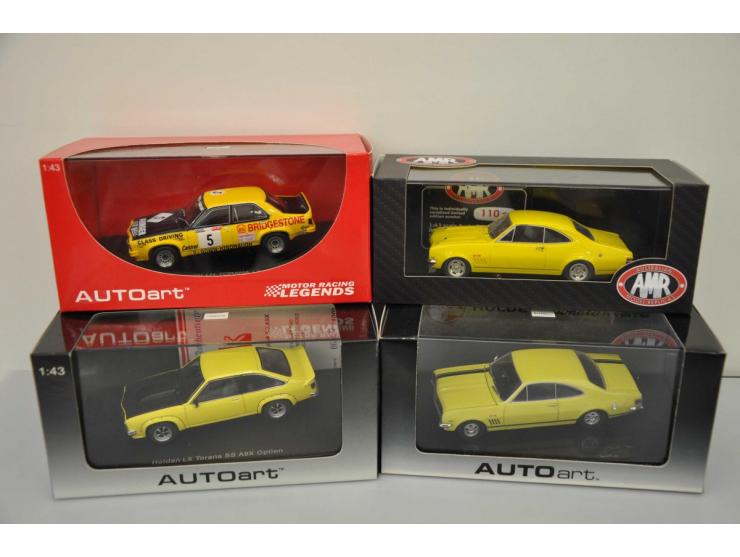 Holden Monaro HT GTS 350 1971 ATCC, AMR, No 110 of 250, 1:43, yellow, Excellent (bit dusty, customized: stickers removed), Ho