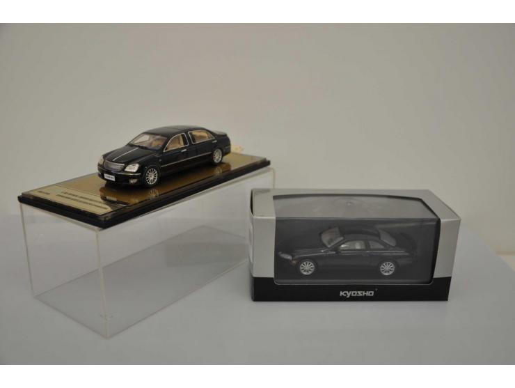 Toyota Crown Majesta Limousine, PMC, No 92 of 299, 1:43, black, Good Plus (left and right mirror missing), Toyota Soarer 2.5 