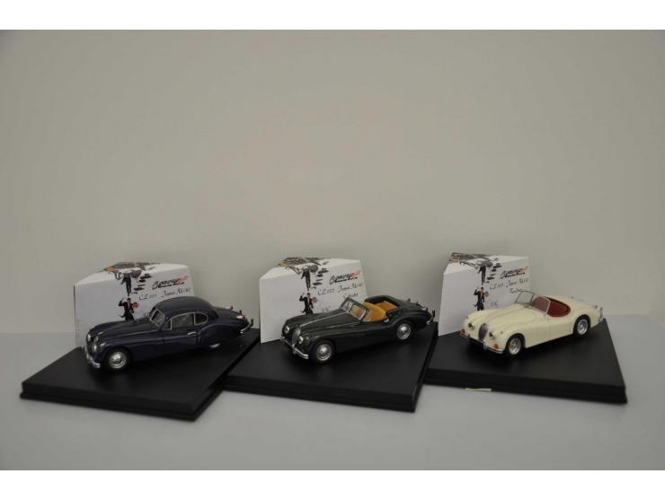 Jaguar XK140 Cabriolet, Starter, 1:43, green, Near Mint (in slightly damaged Vitesse box), Jaguar XK140, Starter, 1:43, blue,