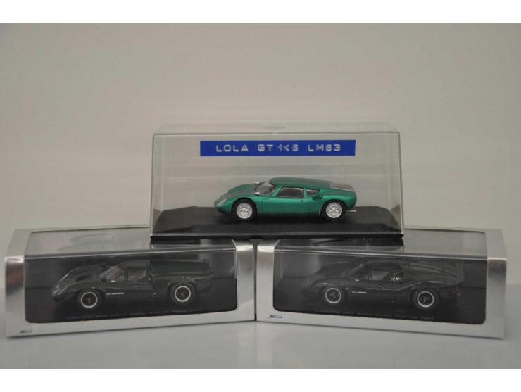 Lola GT MK6 Le Mans 1963, Mini Racing, hand built, 1:43, green, Near Mint (rest of glue around wiper, box slightly damaged), 