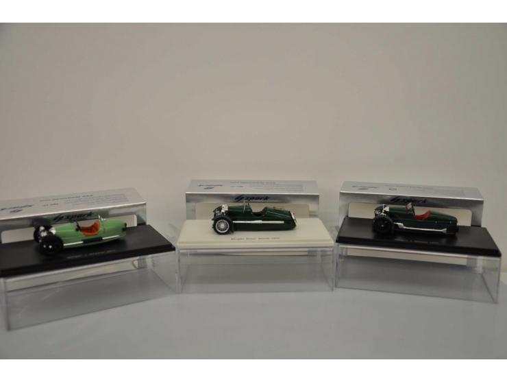 Morgan 3 Wheels 1935, Spark Models, 1:43, green, Mint, Morgan Super Sports 1935, Spark Models, 1:43, green, Near Mint (outer 
