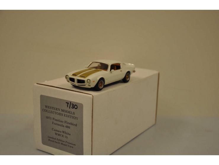 Pontiac Firebird Formula 400 1971, Western Models, No 7 of 30, 1:43, white, Mint.
