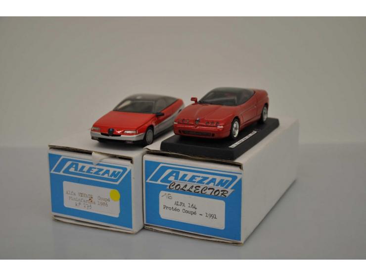 Alfa Romeo Vivace Coupé Pininfarina 1986, Alezan, hand built, 1:43, red, Mint, Alfa Romeo 164 Protéo Coupé 1991, Alezan, hand