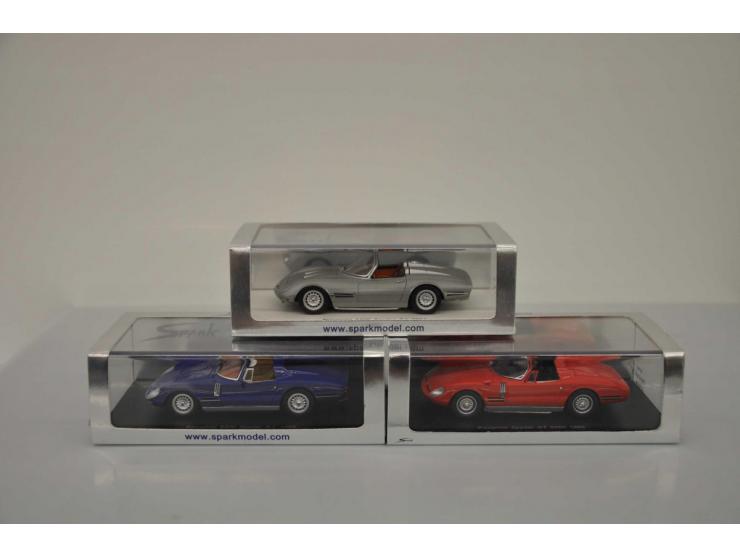 Bizzarrini Spyder GT 5300 1966, Spark Models, 1:43, red, Excellent (wiper left missing, outer carton slightly damaged), Bizza
