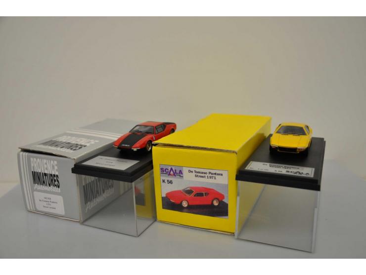 De Tomaso Pantera GTS Street version, Provence Miniatures, 1:43, red, Near Mint (grid front bit loose), De Tomaso Pantera Str