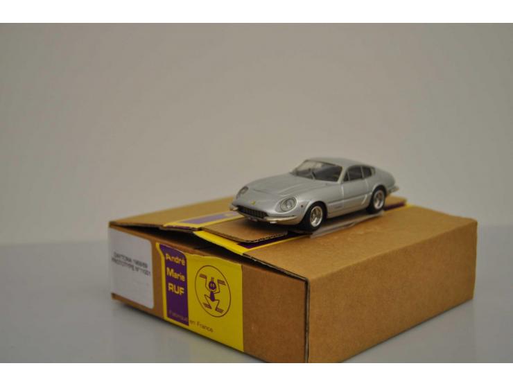 Ferrari 365 GTB/4 Daytona Prototype No 11001 1968-69, AMR (André Marie Ruf), hand built, Ref. 023A/B, 1:43, grey, Mint.