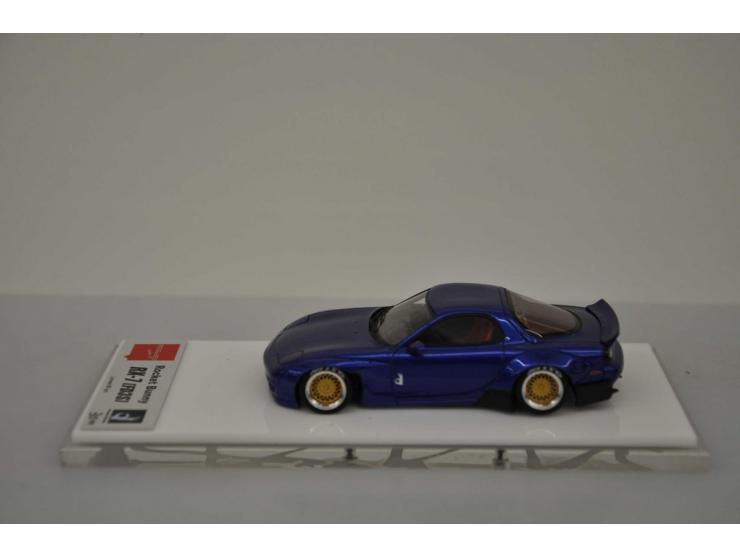 Mazda Rocket Bunny RX-7 (FD3S), Eidolon / Rocket Bunny, 1:43, blue, Excellent (right mirror missing).