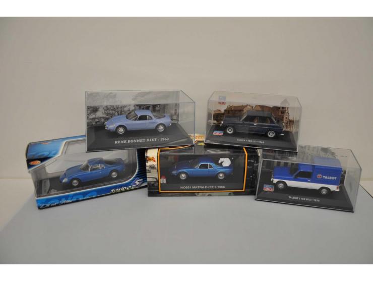 Simca Matra Jet V S 1967, Solido, 1:43, blue, Near Mint (rest of sticker on box), Simca Abarth Berlinette 1300 1962, Atlas, 1