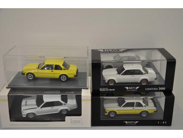 Opel Ascona B i2000, Limited 300, Neo Scale Models, 1:43, yellow/white, Near Mint (bit dusty), Opel Ascona B. Gr.2, Neo Scale