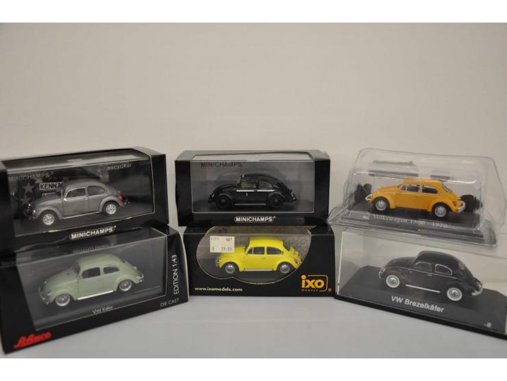 Volkswagen Käfer 1200 Export 'British Car Hire', Minichamps, 1:43, black, Near Mint (outer carton slightly damaged), Volkswag