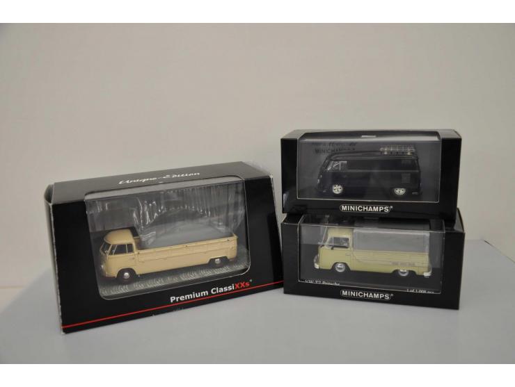 Volkswagen T1 'Pistenbulli', Premium ClassiXXs, 1 of 500, 1:43, white, Mint, Volkswagen T2a Autotransporter, Premium ClassiXX