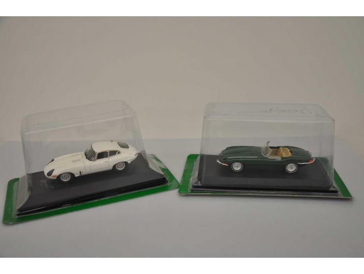 Jaguar E-Type Coupé 1962, Tecnomodel, 1:43, white, Excellent (rests of glue visible, different box), Jaguar E-Type V12 S3 Bee
